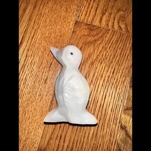 Hand Carved Penguin Stone Figurine